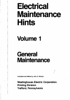 Electrical Maintenance Hints Volume - 1 General Maintenace.PDF